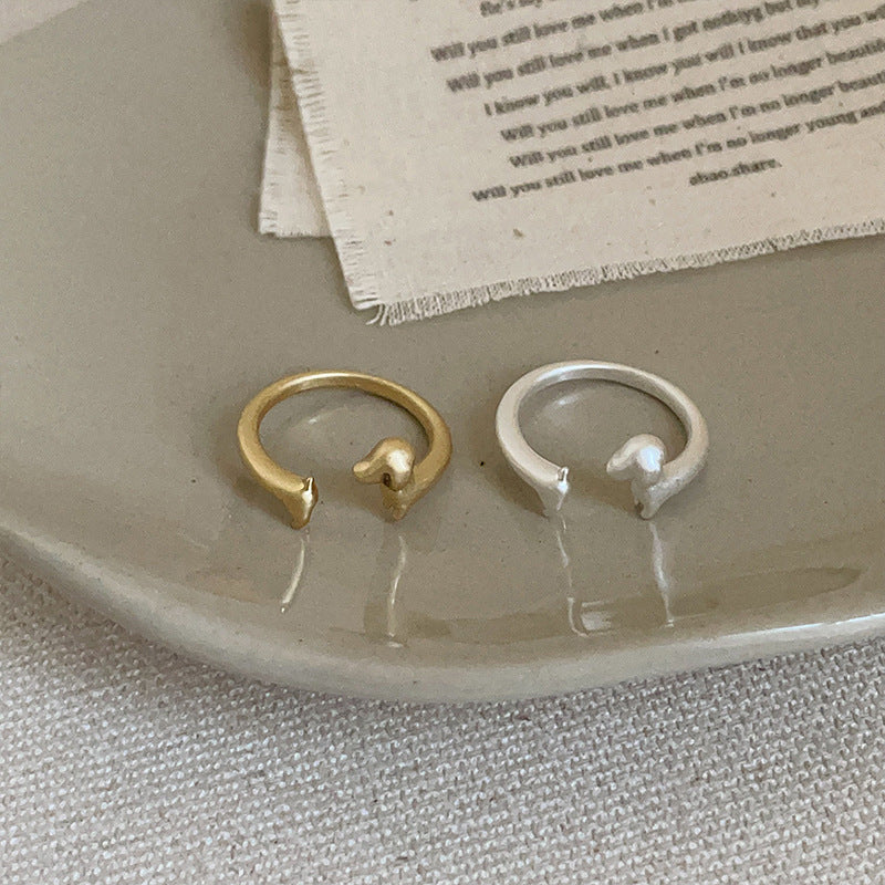 Gold Plated Dachshund Ring — ring, view 2