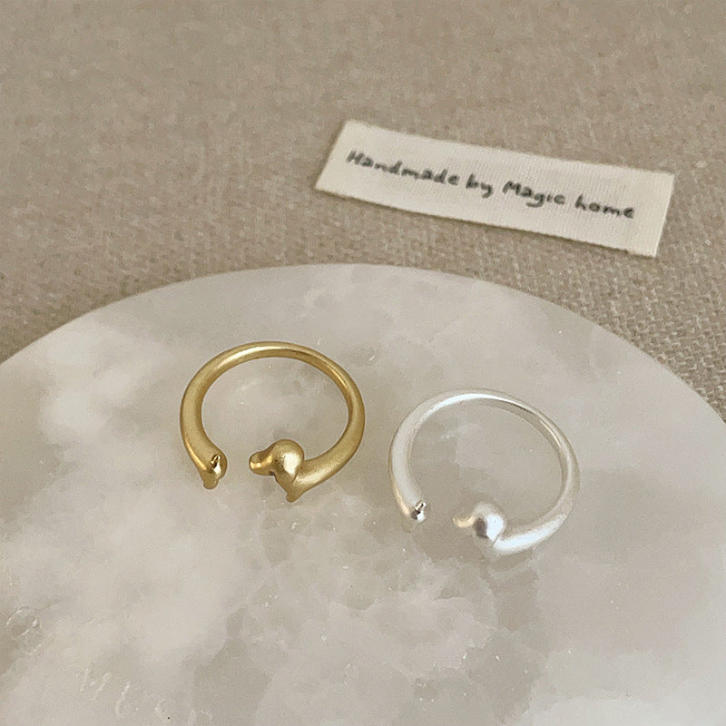 Gold Plated Dachshund Ring — ring, view 3