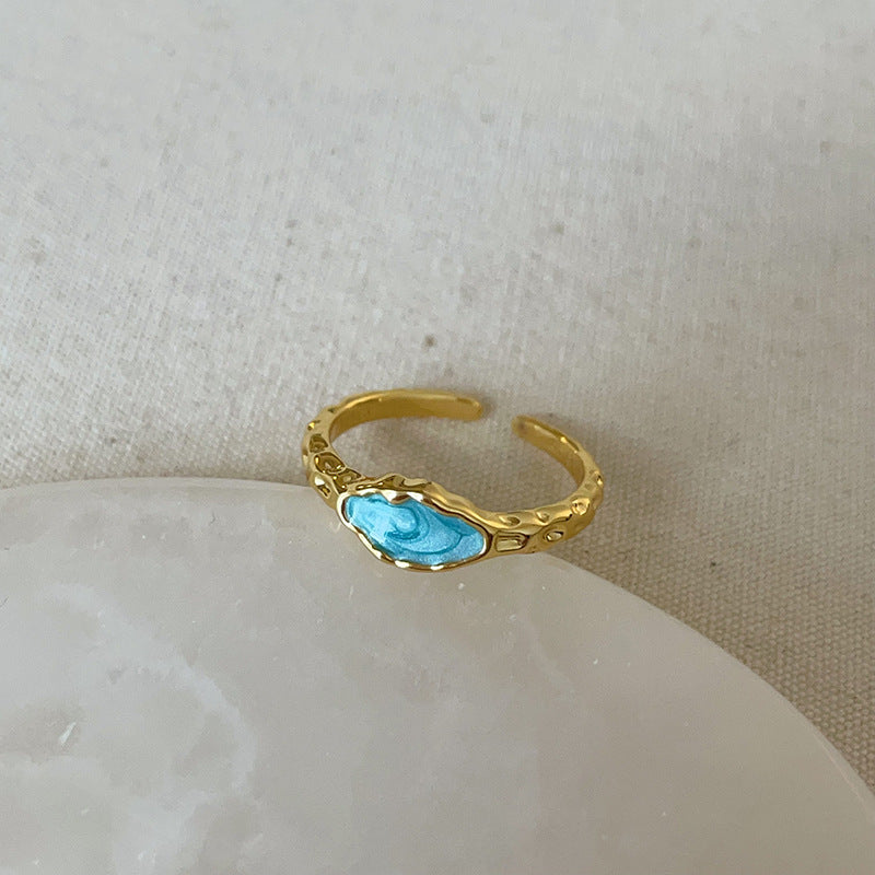 Pearl Rhinestone Open Ring — ring, view 7