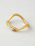 Woven Snake Shape Ring — gold ring