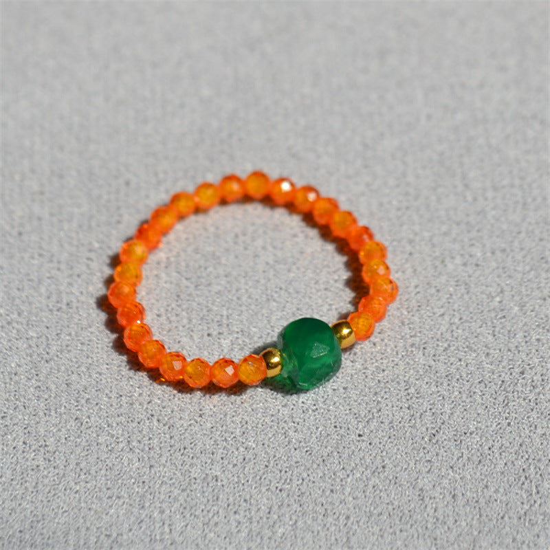 Beaded Chain Colour Block Ring — ring, view 2