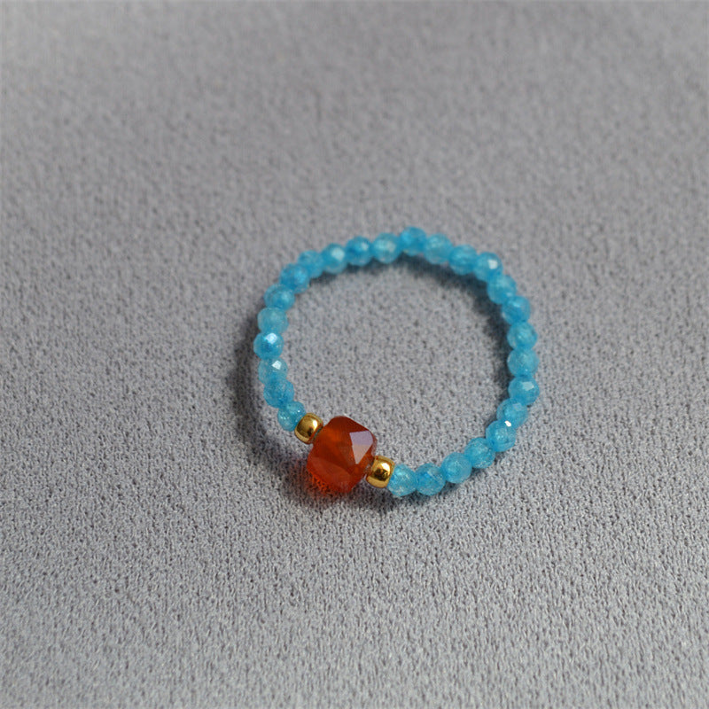 Beaded Chain Colour Block Ring — ring, view 3
