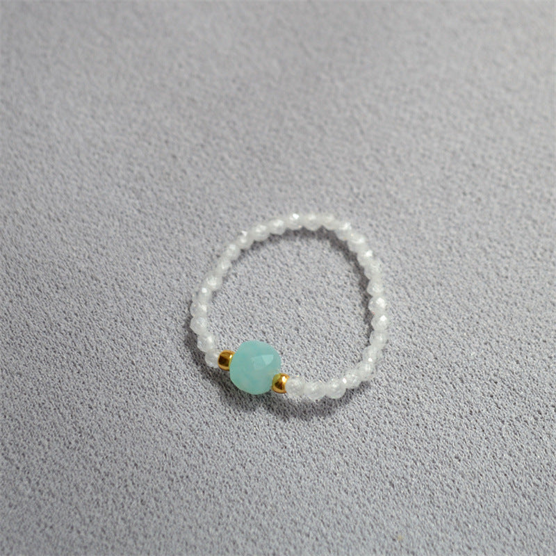 Beaded Chain Colour Block Ring — ring, view 4