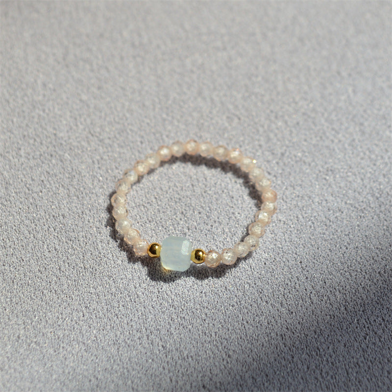 Beaded Chain Colour Block Ring — ring, view 5