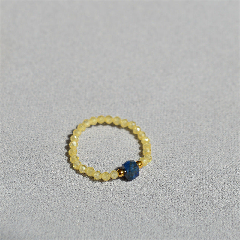 Beaded Chain Colour Block Ring — ring, view 6