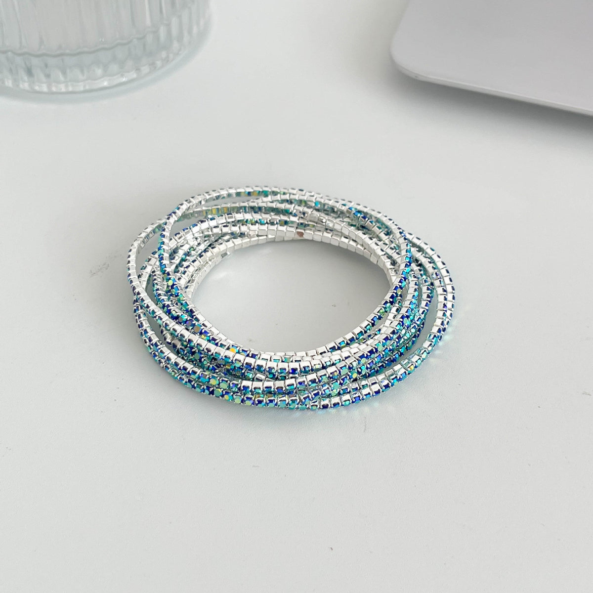 Zirconia Multi Layer Bracelet — bracelet, view 4