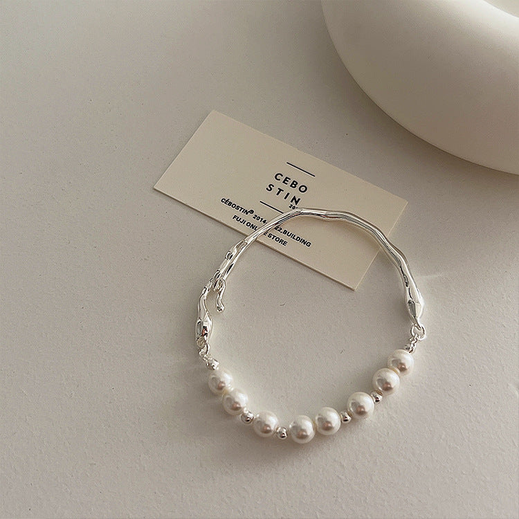 Irregular Beaded Link Bracelet — bracelet, view 7