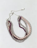 Pink Pearl Beaded Chain Bracelet — purple bracelet
