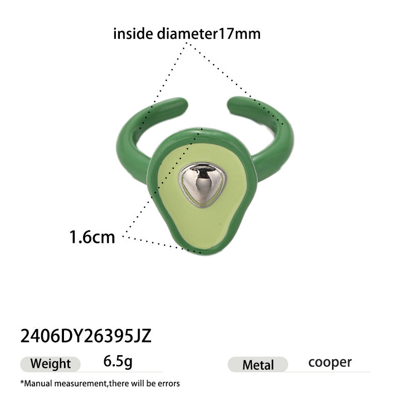 Pumpkin Shape Enamel Open Ring — ring, view 4