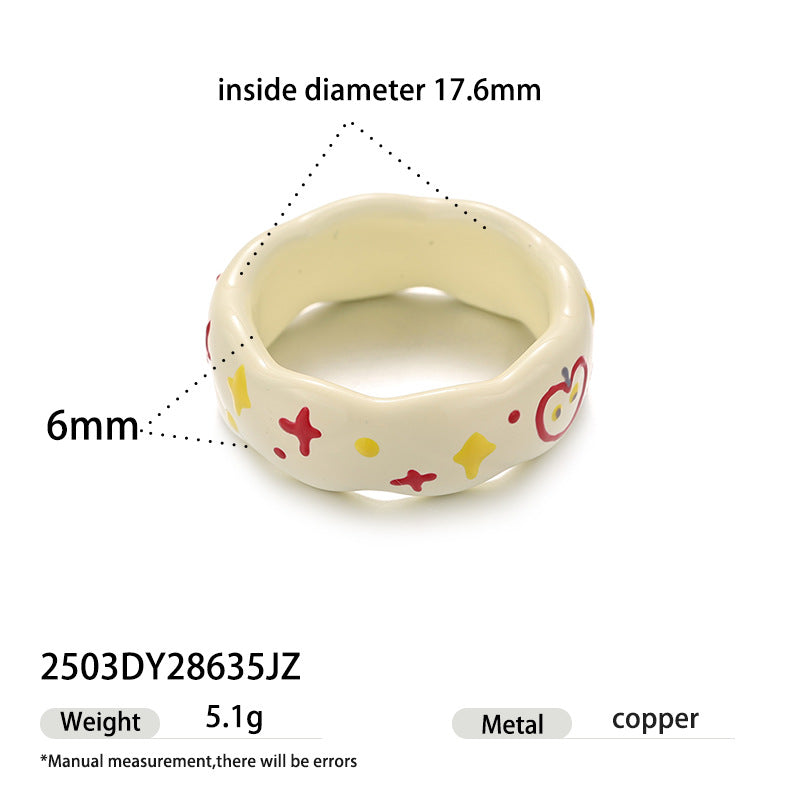 Polka Dot Bow Enamel Ring — ring, view 11