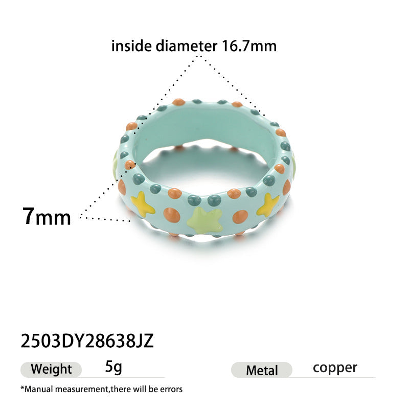 Polka Dot Bow Enamel Ring — ring, view 13