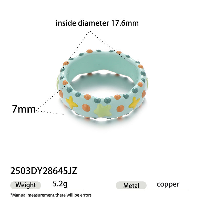 Polka Dot Bow Enamel Ring — ring, view 17