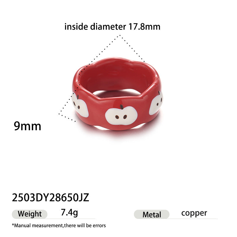 Polka Dot Bow Enamel Ring — ring, view 19