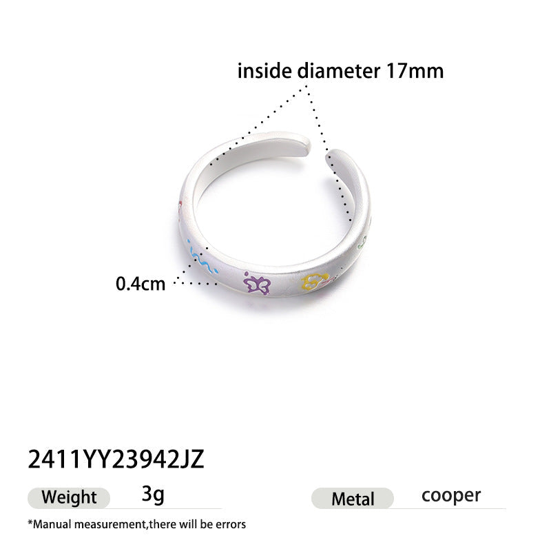 Floral Bow Pattern Ring — ring, view 2