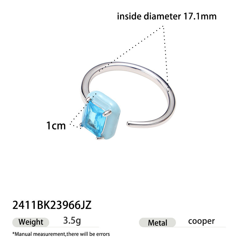 Sparkling Zirconia Open Ring — ring, view 2
