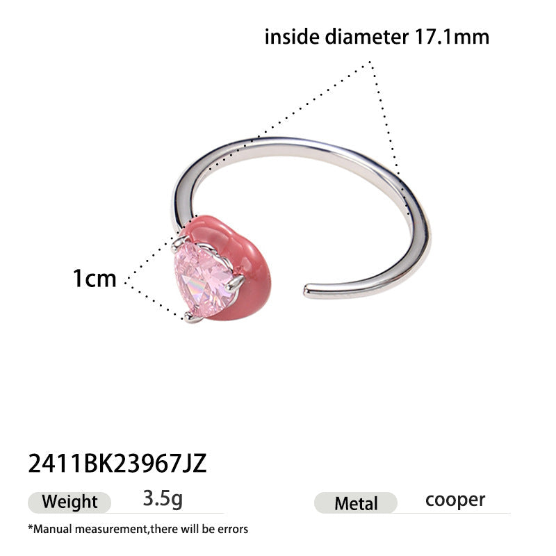 Sparkling Zirconia Open Ring — ring, view 3