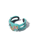 Sparkling Heart Open Ring — blue ring
