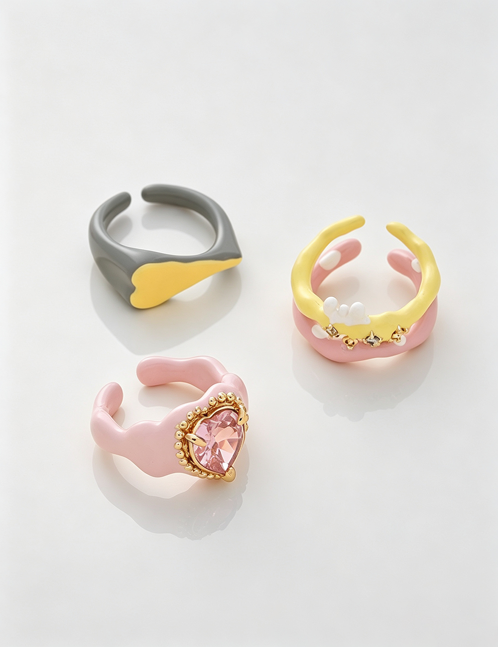 Sparkling Zircon Heart Ring — ring