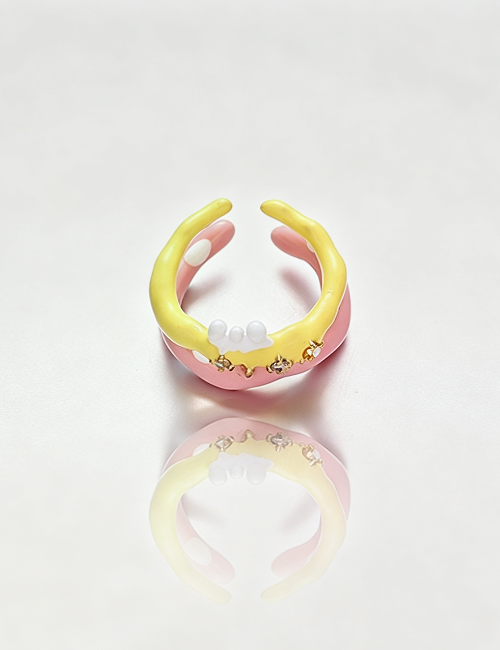 Sparkling Zircon Heart Ring — ring, view 5