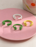 Crocodile Shape Enamel Ring — ring
