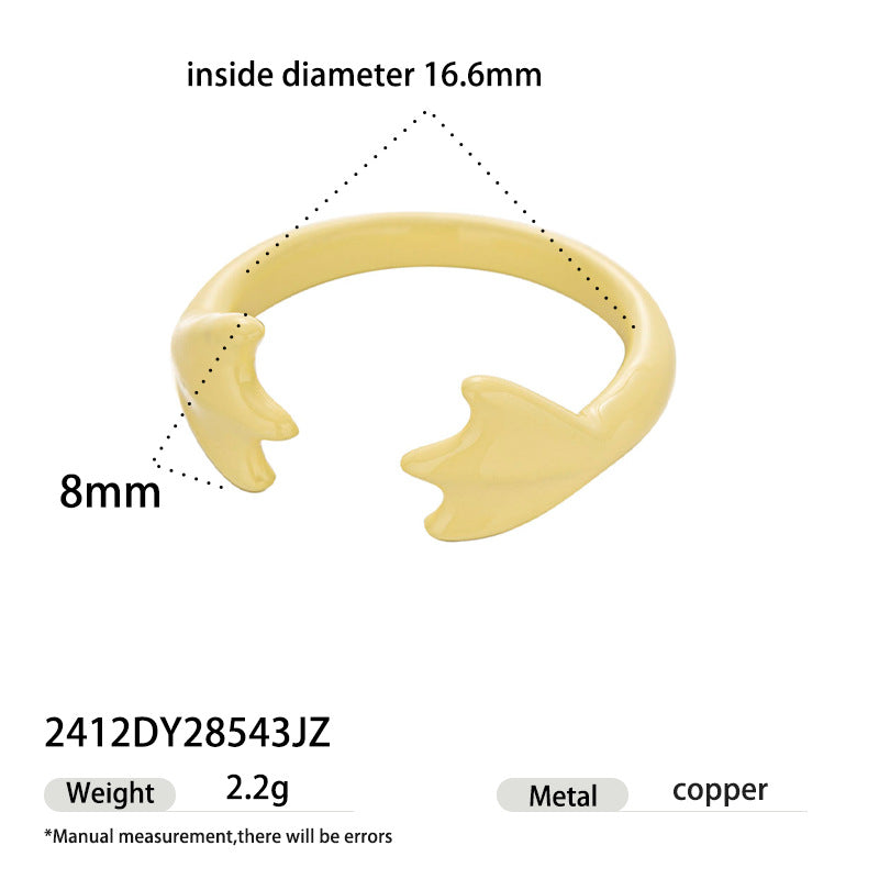 Crocodile Shape Enamel Ring — ring, view 5