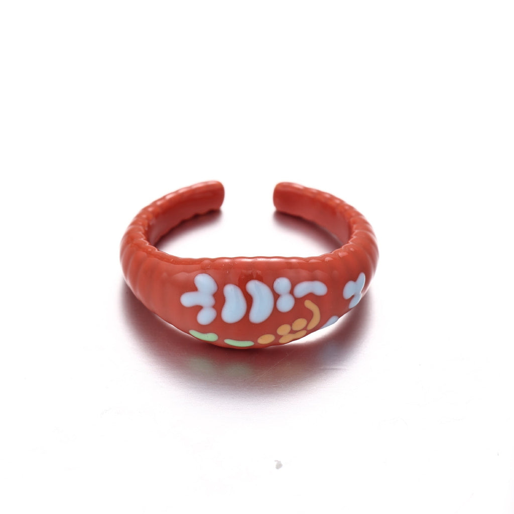 Fruit Print Enamel Ring — ring, view 7