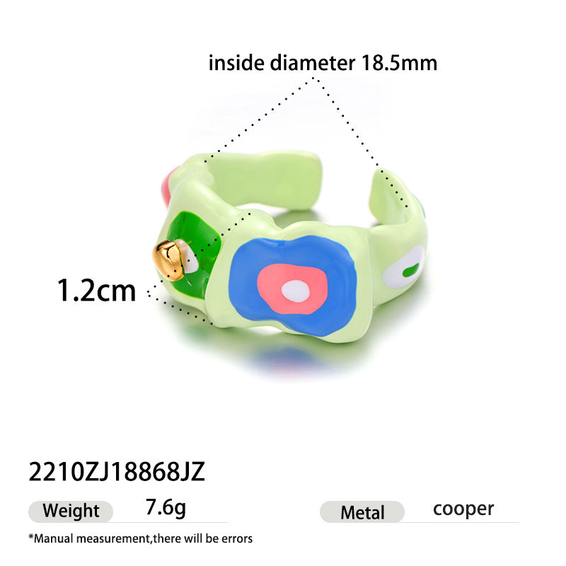 Cherry Print Irregular Ring — ring, view 2