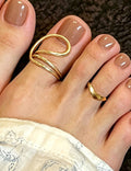 Geometric Twisted Toe Ring — ring
