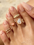 Baroque Pearl Toe Ring — gold ring