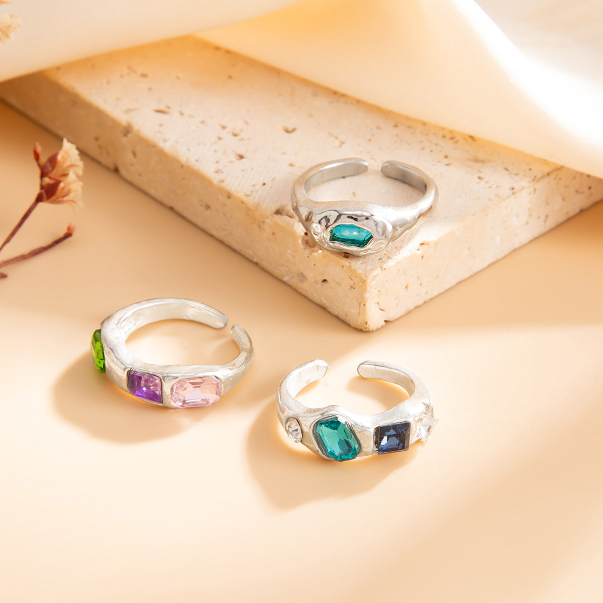 Polished Silver Open Toe Ring — silver ring, view 3