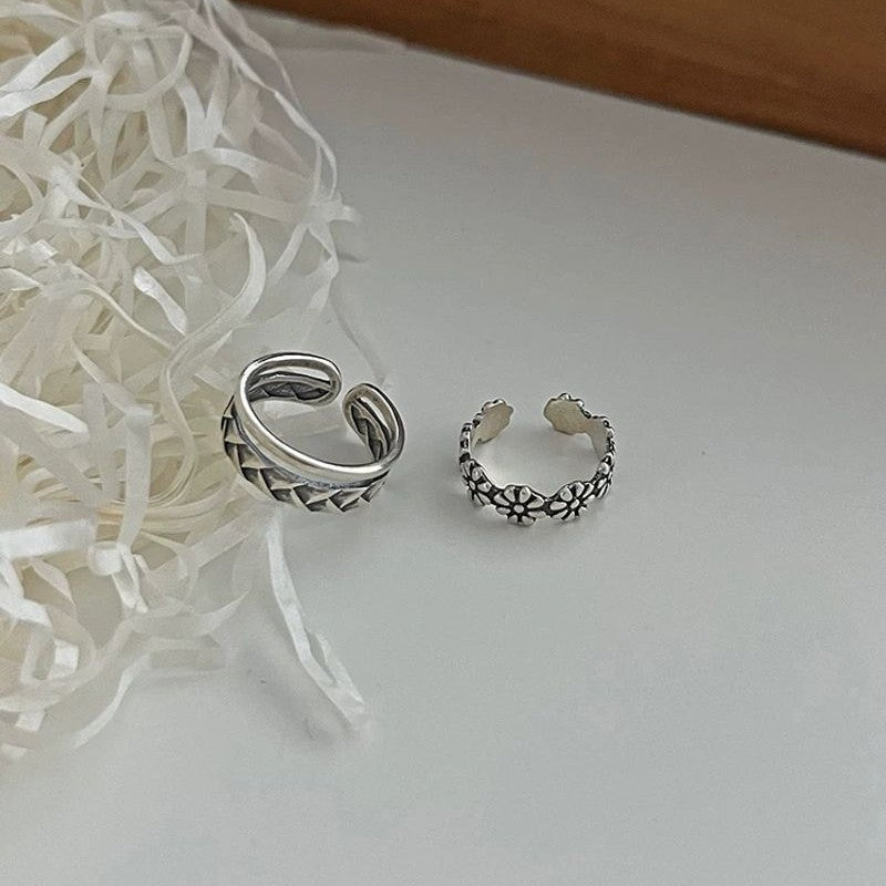 Floral Electroplated Open Toe Ring — ring, view 2