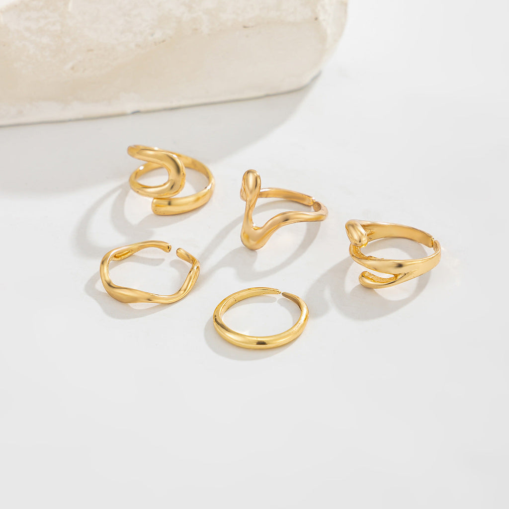 Irregular Gold Toe Ring — gold ring, view 2