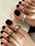 Geometric Sparkle Toe Ring — ring