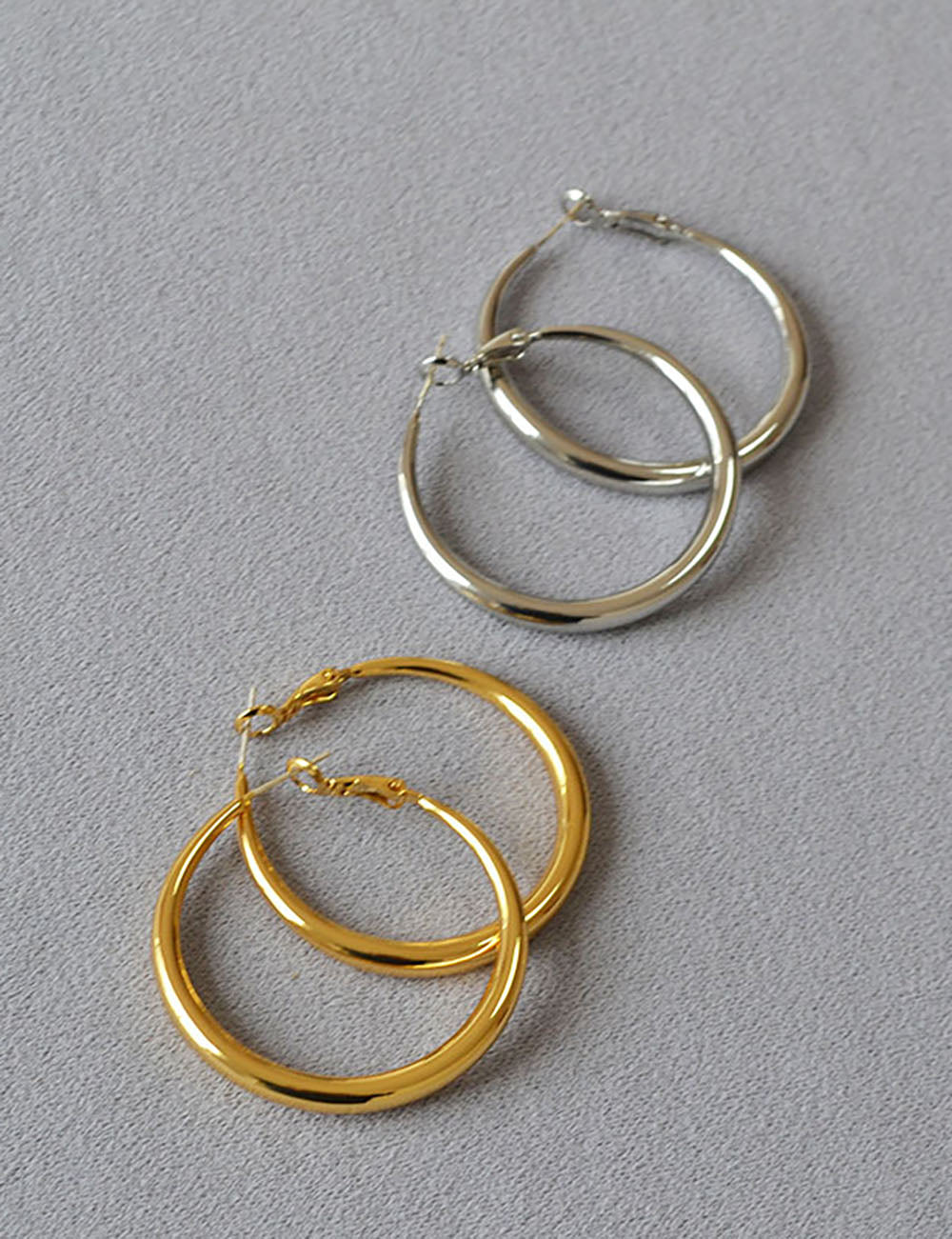 Gold Hoop Earrings in Three Sizes — earrings