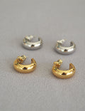 Chunky Gold-Plated C-Shape Earrings — earrings