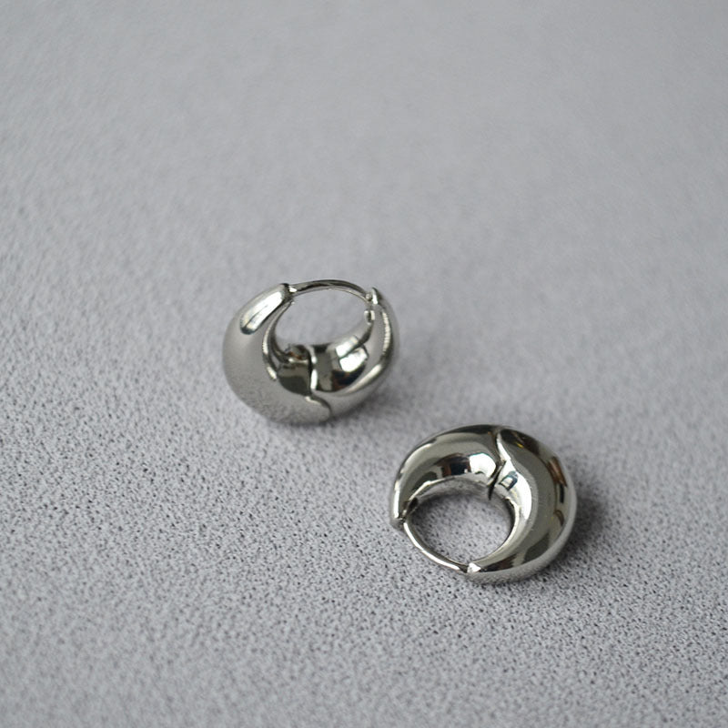 Lightweight Brass Hoop Earrings — earrings, view 2