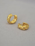 Rhombus Texture Hoop Earrings — earrings