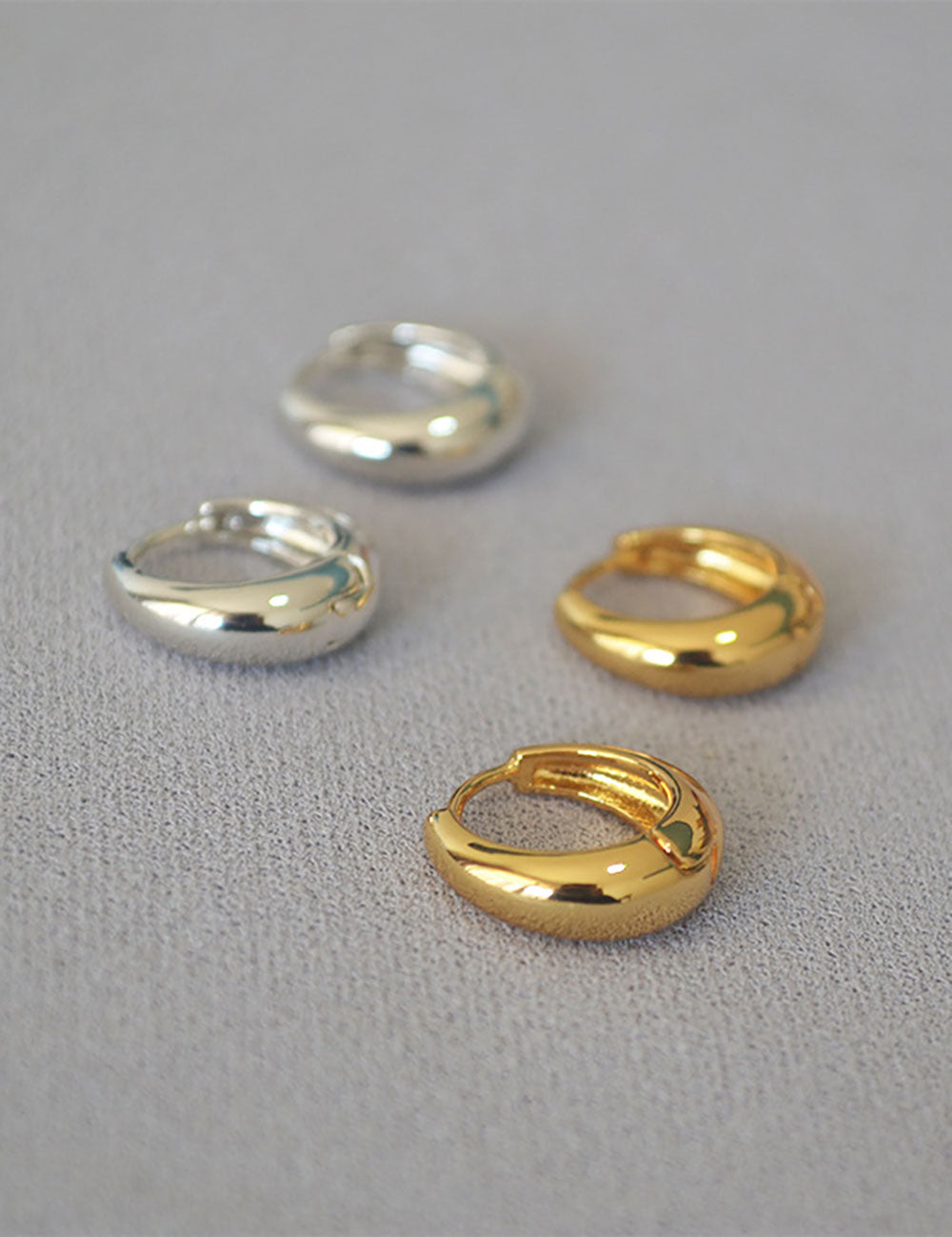 Classic Gold Plated Hoop Earrings — earrings