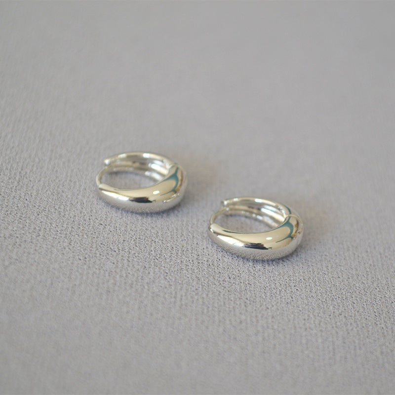 Classic Gold Plated Hoop Earrings — earrings, view 4