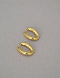 Twist U-Shape Gold Hoop Earrings — earrings