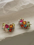 Colourful Floral Stud Earrings — colorful earrings