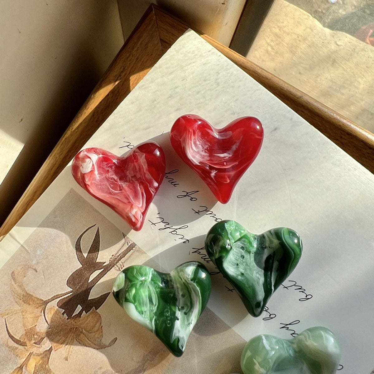 Polished Heart Stud Earrings — earrings, view 2