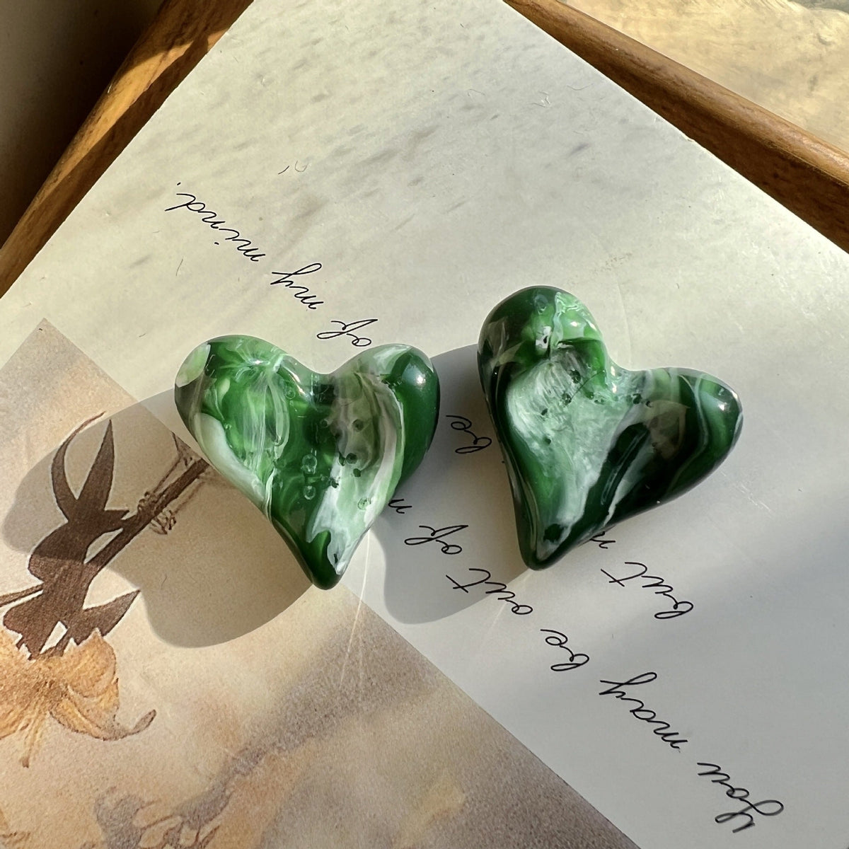 Polished Heart Stud Earrings — earrings, view 4