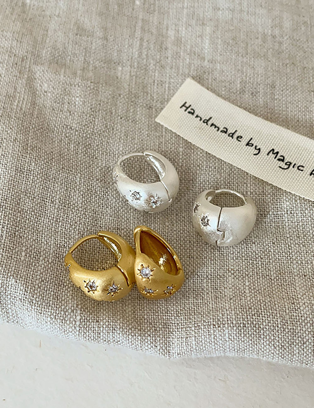 Astral Rhinestone Hoops — earrings