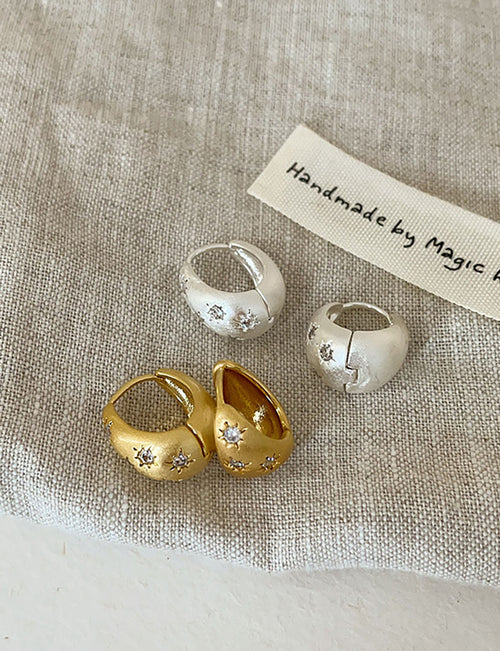 Astral Rhinestone Hoops — earrings
