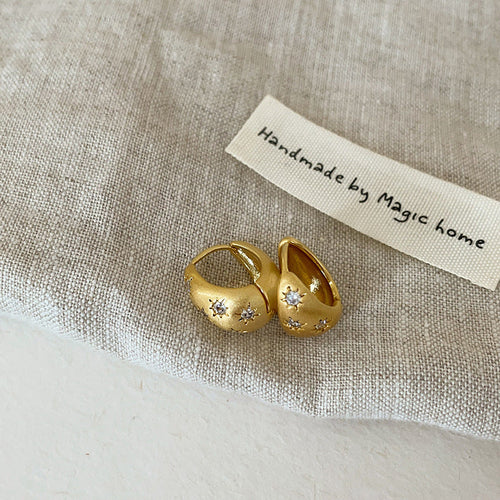 Astral Rhinestone Hoops — earrings, view 2
