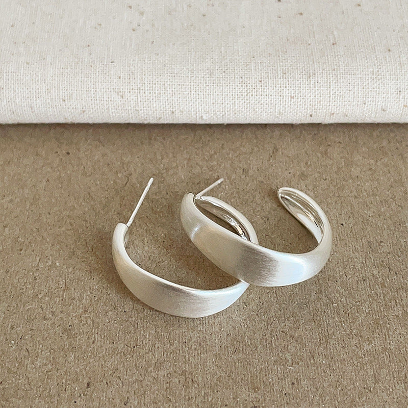 Irregular C-Shaped Stud Earrings — earrings, view 8