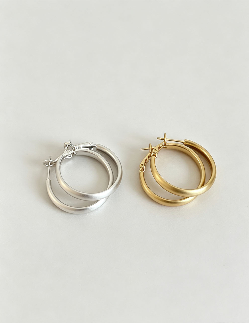 Large Circle Gold Hoop Earrings — earrings
