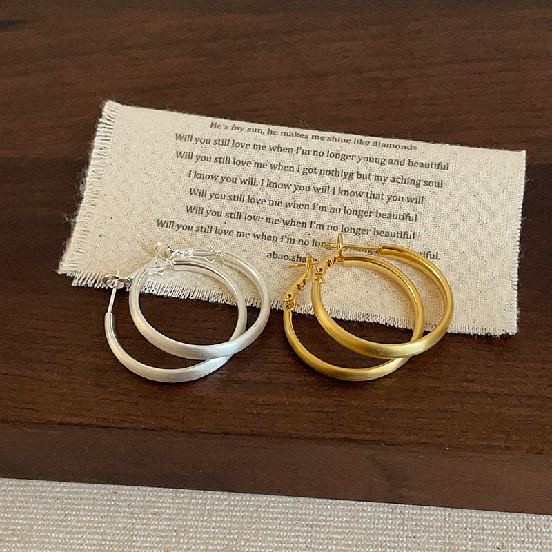 Large Circle Gold Hoop Earrings — earrings, view 5