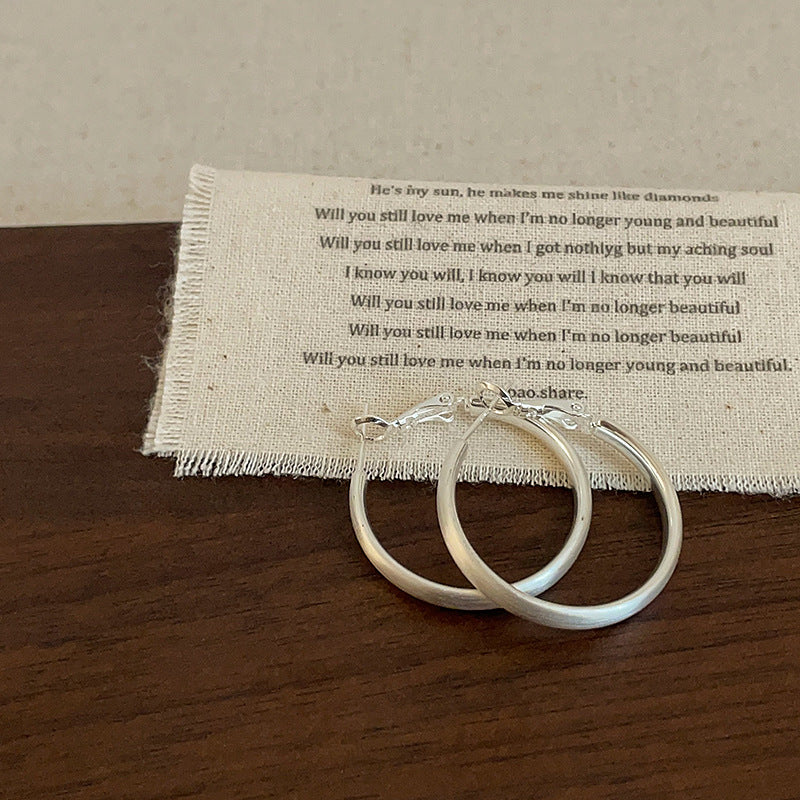 Large Circle Gold Hoop Earrings — earrings, view 7